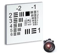 Camera Lens Resolution Calibration Board, 1/2/3in Positive/Negative Film Cards Calibration Board, Accuracy ±1µm, Non-reflective, for Scientific Research, Industrial Inspection