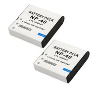 Camera Lithium-ion Battery, 3.7V/1500mAh, Compatible With Casio NP-40 CNP-40 NP-40DBA NP-40DCA(2PC)