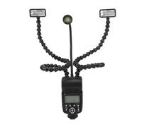 Camera Macro Flash Light, 5600K 8 Level Ajustable Brightness, Flexible 3 Head Fill Light, LCD Display, Macro Photography Lighting for Jewelry, Food, Close-up Shooting