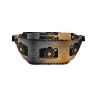 Camera Map Icon Running Waist Pack-No-Bounce Phone Holder for Gym, Waterproof Crossbody Bum Bag with Adjustable Strap
