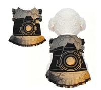 Camera Map Icon S Pet Apparel for Small Dogs-Cute Summer Outfit for Puppy, Soft Breathable Pet Clothes for Cat