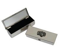Camera Metal Lipstick Case with Mirror Silver Personalised Engraving Gift 55