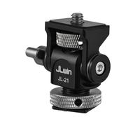 Camera Monitor Mount Bracket with Cold Shoe Field Monitor Mount Holder Aluminum Alloy 1/4 Inch Screw Tilt Adjustable for 5 Inch & 7 Inch Monitors LED Light Flash