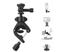 Camera Mount Bike Bicycle Handlebar Mount for GoPro Insta360, Super Clamp with 360 Rotation for Go Pro Hero 13/12/11/10/9/8 Insta 360 X5/X4/X3 DJI Osmo AKASO and Other Action Cameras