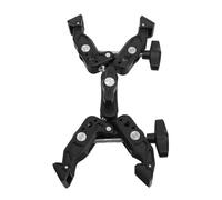Camera Mount Clamp Adapter Double Super Clamp Aluminum Alloy Camera Mount Ball Head Clamp Adapter with 1/4 3/8 Inch Interface for Monitors, LED Lights