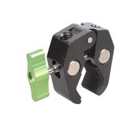 Camera Mounting Clip 50mm Jaw Opening Two 1/4 3/8 Threads Camera Clamp for Studio Equipment Aluminum Alloy Photography Crabs Clamp