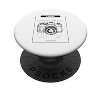 Camera - My Heart Beats Analog (Retro Graphic) PopSockets Adhesive PopGrip