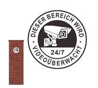 Camera Observation Sign - Camera Sign Outdoor Waterproof Observation Labels 24 Hours Video Observation Warning Sign Camera Alarm System Sticker For Home Business