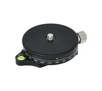 Camera Panoramic Panning Base with Plate 3/8" Screw Aluminum Alloy Panorama Ball Tripod Head with Bubble Level for Tripod Monopod DSLR Cameras ,Ytvariw,Load Capacity 22 LBS