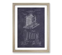 Camera Patent Dark Framed Print | A2 Oak Framed Wall Art | Ready to Hang | Modern Nature Picture | Living Room Bedroom Lounge Office