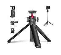 Camera Phone Tripod Flexible for Gopro - Mini Desktop Table Tripod Extendable Handle Selfie Stick Phone Hot Shoe Mount Remote Shutter Vlog Kits for Sony iPhone Gopro Hero Black