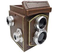 Camera Planter, 5.1x5.1x6.3 Inch Vintage Camera Shaped Resin Succulent Pot, Creative Flower Pot for Yard Garden Outdoor Indoor Illustrations & Decorations Brown