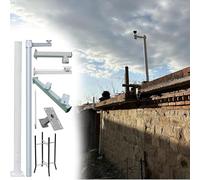 Camera Pole Mount with 4 Arms, Outdoor Bracket for Security Cameras, Multi-Use Surveillance Pole for Backyard Parking Lot, 9.8ft