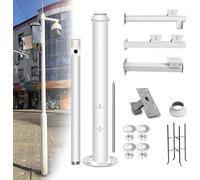 Camera Pole Mount with Brackets, Versatile Security Camera Bracket for Surveillance, 3m/9.8ft Pole Column for Backyard or Parking Lot Use