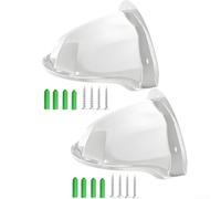 Camera Protection Cover 255x205mm, Outdoor Rainproof Sunproof Dustproof Plastic Housing for CCTV Security Camera(2 White)