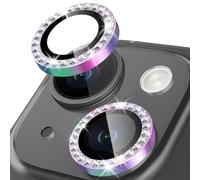 Camera Protection for iPhone 14 Plus, Diamond 9H Tempered Glass Camera Protective Film Camera Lens Protection, Sparkling Crystal Ring Made of Aluminium Alloy, Glitter Lens Protection, Mobile Phone