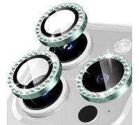 Camera Protection for iPhone 16 Pro Max, Diamond 9H Tempered Glass Camera Protective Film, Camera Lens Protection, Sparkling Crystal Ring Made of Aluminium Alloy, Glitter Lens Protection, Mobile Phone