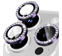 Camera Protection for iPhone 16 Pro Max, Diamond 9H Tempered Glass Camera Protective Film, Camera Lens Protection, Sparkling Crystal Ring Made of Aluminium Alloy, Glitter Lens Protection, Mobile Phone