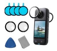 Camera Protective Film for Insta360 X3 Lens Guards Adhesive Dual Lens PC Cover for Insta360 X3 Lens Accessories Scratch Resistant High Transmittance Compatible with Insta360 X3 Action Camera