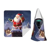 Camera Protective Wrap Anti-Scratch Dustproof Lens Protector Wrapper, Black | Merry Christmas Santa Magic Self-Adhesive Cloth Portable Lazy Makeup Bag For Dlsr Slr Lens Tablet