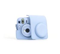 Camera PU Storage Bag for instax Mini 13, Leather Magnetic Buckle Travel Carrying Case with Back Pocket and Adjustable Shoulder Strap，Blue