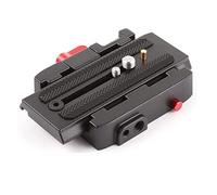 Camera Quick Release Plate Aluminum Alloy Camera Tripod Shoe Plate with 1/4" and 3/8" Screw for DSLR Camera Camcorder Tripod Monopod, Compatible with Manfrotto 501HDV 503HDV 701HDV 577/519/561/Q5