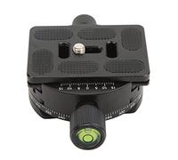 Camera Quick Release Plate Clamp with 360 Degree Panorama, CNC Machining, Detachable Clamp for 1/4in 3/8in Interfaces (QJ08S)