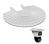 Camera Rain Cover and Sun Shade Visor Compatible with eufy PoE Bullet-PTZ Cam S4, ABS Weather Shield with Black Anti-Glare Underside, White