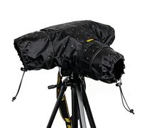 Camera Rain Cover, Small Size Durable Nylon Raincoat Mirror Vlog Cameras and Lenses Within 200mm with Sleeves, Drawstrings, Viewing Window, Compatible with for Most DSLR SLR Camera