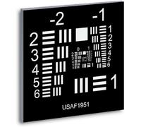 Camera Resolution Test Chart, 3" Optical Microscope Spatial Limit Resolution Test Chart, Groups -2-5 Positive/Negative Film Cards Calibration, for Scientific and Industrial Inspection.(Black)