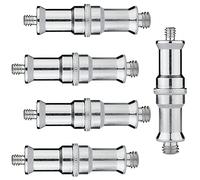 Camera Screw Adapter,5PCS Standard 1/4 to 3/8 inch Metal Male Convertor Threaded Screw Adapter Spigot Stud for Studio Light Stand Tripod Shoulder Rig Lighting Equipment Camera Cage Monopod - Silver