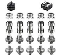 Camera Screw, CESFONJER 22 pcs 1/4" to 1/4" Converter 1/4" to 3/8" Converter Threaded Screws and Hot Shoe Mount Adapter for Camera/Tripod/Monopod