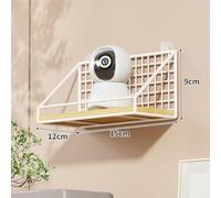 Camera Shelf, Wall Mount No Drill Hanging Bracket, Modern Surveillance Holder for Router Set-Top Box and Home Security(S White)