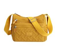 Camera Shoulder Bag Womens Multi Pocket Casual Crossbody Bag Shoulder Messenger Bag Handbag For Daily Use Travel over The Shoulder Bags for Men (Yellow, One Size)