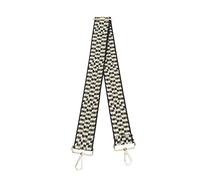 Camera Shoulder Neck Strap, Webbing Camera Strap Widened Polyester Fabric for Travelling (Black Gold White)