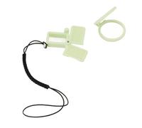 Camera Shutter ButtonCap with Anti Loss Rope & Exposure Compensation Controller, Anti Mistouch Shutter Buttons Protective Cover Camera Accessories for Wide 400 (Black) (Light Green)