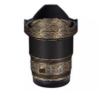 Camera Skin Wrap Lens Skins Protector Anti-Scratch Coat Wrap Cover Sticker for Panasonic Lumix S 18mm F1.8 18 1.8(Wave Gold)