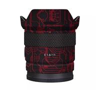 Camera Skin Wrap Lens Skins Protector Anti-Scratch Coat Wrap Cover Sticker for Sony E 11mm F1.8 G(Circuit Red)