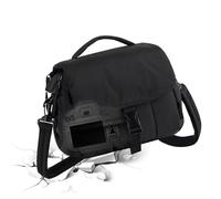 Camera Sling Bag, Lightweight Water-Resistant Case, Protective Cover with Rain and Tripod Holder, Ideal for Travel and Daily Use, Solid Colour, Single Unit, Black, Se référer au descriptif, Refer to