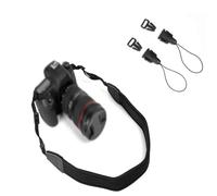 Camera Soft Neoprene Padded Shoulder Neck Strap with Quick Release Buckles Universal Camcorder Vintage Sling Belt Strap for Women Men All DSLR SLR Cameras (Soft Black)