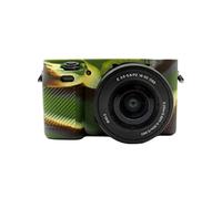 Camera Soft Silicone Case Bag Camouflage Green Rubber Armor Skin Body Cover Protector for Sony Alpha A6100 camera