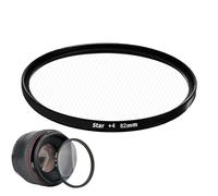 Camera Star Filter | Star Filters for 52mm Camera Lenses | 1 Piece Portable Threaded Mount Glassware | Ideal for Night Scenery Amateur Film Students B