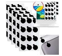 Camera Sticker Webcam Privacy Stickers for Camera Lens Privacy - Removable & Reusable. Bulk Pack (5 Sheets x 12 Stickers - 60 Black Webcam Covers Stickers)
