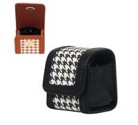 Camera Storage Case Compatible With Mini Evo Cinema Viewfinder, PU Leather Protective Cover With Houndstooth Pattern, Anti-Scratch Portable Pouch For Daily Use And Travel, Black