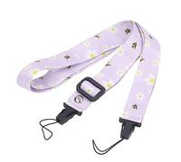 Camera Strap, 1.2m Camera Strap Belt, Printed Pattern Multifunctional Shoulder Neck Strap for Mini 12 11 8 9 Camera (Purple Daisy)