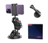 Camera Suction Cup Mount,Car Windshield Window Dashboard Suction Cup Holder,Phone Holder,for GoPro Hero 12 11 10 9 8 7 6 5 Insta360 X3 GO3 DJI Action 3 4 Accessories,with 1/4 Thread Adapter