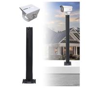 Camera Surveillance Pole,Universal Outdoor Security Camera Pole - Weatherproof 50cm Stand for Commercial Surveillance, Adjustable Monitoring Bracket (Black) - Enhance Security & Stability