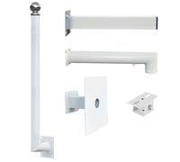 Camera Surveillance Pole with 3 Brackets, Universal Security CCTV Mounting Rack for Dome/Gun Cameras, Commercial Wide View Monitoring Stand(2m/6.56ft)
