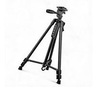 Camera Tripod 3-Section Telescoping Extends 59 cm to 180 Effortless 3-Second Setup with Quick Release Plate Heavy Duty Steel Base Supports up 11 lb - 360 Panoramic for Ceiling Mount Macro Photography