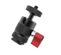 Camera Tripod Adapter with Full Rotation for Various Action Cameras Fill Light Mount Secure 1/4" Mount Aluminum Black Tripod Accessory
